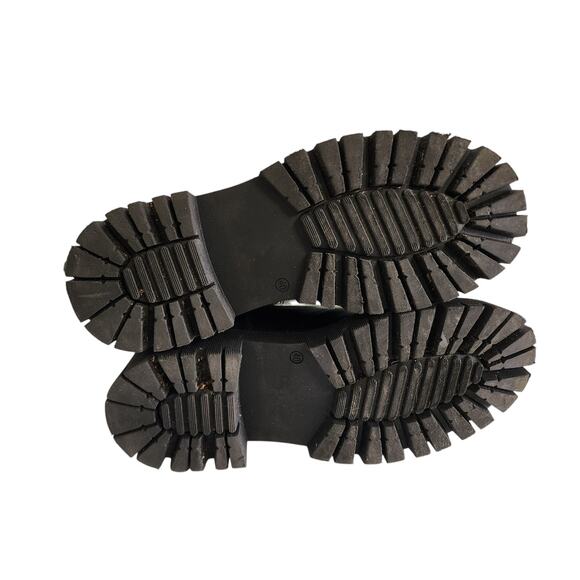 Schuh Womens Avelina Leather Chunky Chelsea Boots Size US 9 Black Croc Leather - Picture 12 of 15